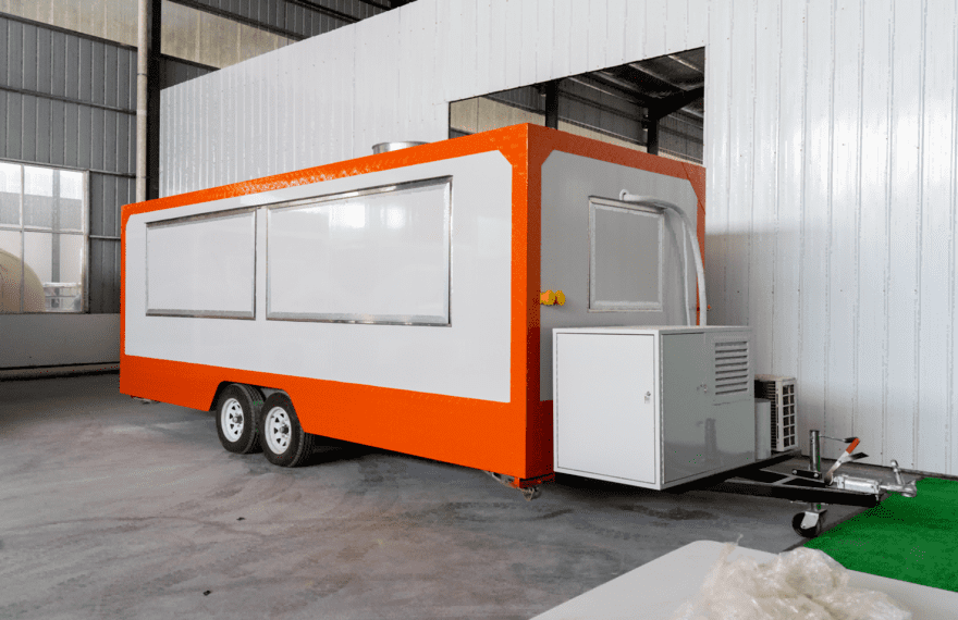 pizza food trailer with AC unit